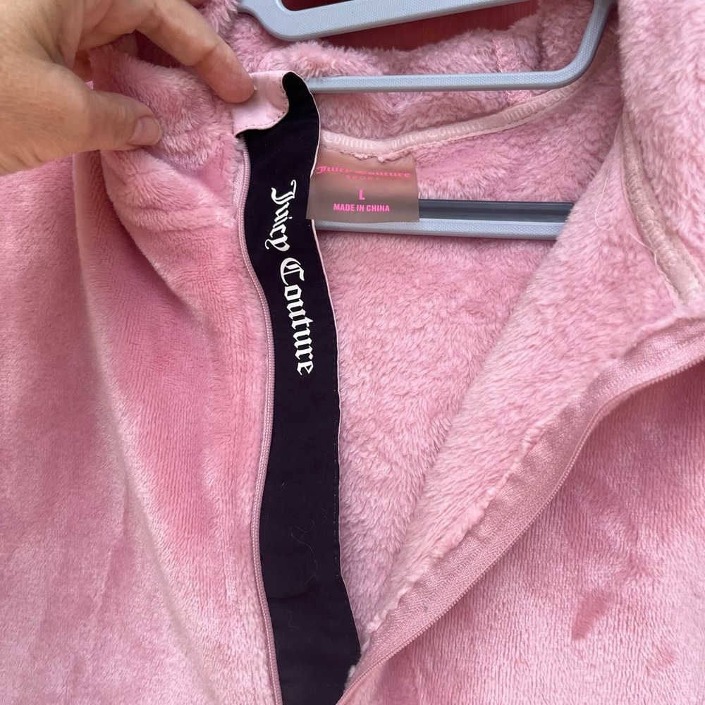 Juicy Couture Sport soft velour Hoody Half zip soft and warm with pockets - Picture 2 of 11